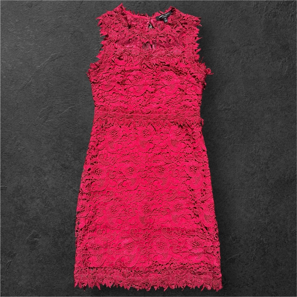 Romeo & Juliet Lace Red Dress Romantic Fairy Fitted Elegant Classic Lined S